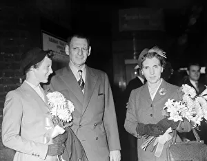 Fifteen year old Princess Margrethe of Denmark, pictured with her father, King Frederik Fifteen year old Princess Margrethe of Denmark, pictured with her father, King Frederik