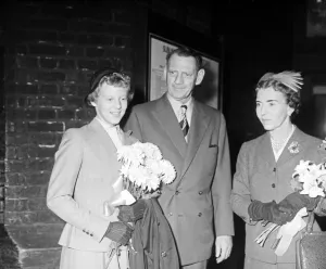 Fifteen year old Princess Margrethe of Denmark, pictured with her father, King Frederik Fifteen year old Princess Margrethe of Denmark, pictured with her father, King Frederik