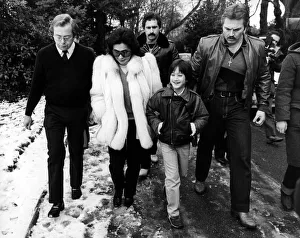 Yoko Ono and her son Sean Lennon visit Strawberry Field in Liverpool. 24th January 1984 Yoko Ono and her son Sean Lennon visit Strawberry Field in Liverpool. 24th January 1984