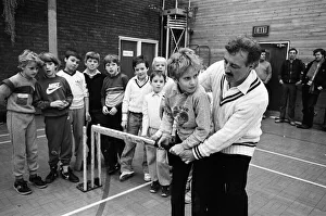 Young Cricketers preparing for the upcoming season getting coaching from the Huddersfield Young Cricketers preparing for the upcoming season getting coaching from the Huddersfield