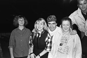 Six young ladies met Spandau Ballet at Wembley Area, part of their prize in a Daily Six young ladies met Spandau Ballet at Wembley Area, part of their prize in a Daily