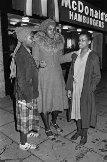 Young people standing outside McDonalds. 3rd April 1980 Young people standing outside McDonalds. 3rd April 1980