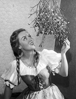 Young woman with Mistletoe, 4th November 1959 Young woman with Mistletoe, 4th November 1959