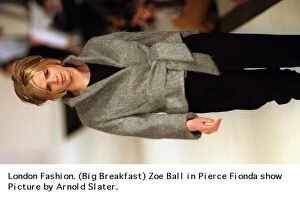 Images Dated 29th February 1996: Zoe Ball Tv Presenter models in Pierce Fionda show London Fashion Week