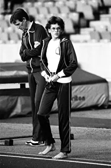 Zola Budd barefoot at Crystal Palace. 25th April 1984 Zola Budd barefoot at Crystal Palace. 25th April 1984