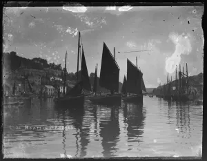 Luggers on Looe River Print, featuring Trinket, Twilight and Eliza Jane