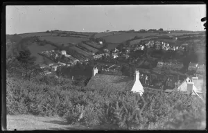 Reversed Print of Looe from the Downs