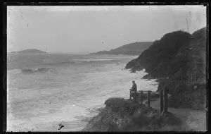 Stormy sea with Looe Island & Hannafore from Plaidy Stormy sea with Looe Island & Hannafore from Plaidy
