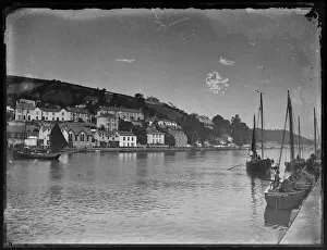 West Looe, Quay Rd, & Luggers from East Looe Quay West Looe, Quay Rd, & Luggers from East Looe Quay