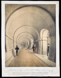 Isambard Kingdom Brunel Designs Prints: The western archway of the Thames Tunnel