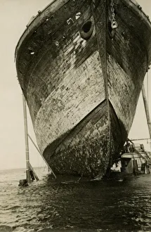 Isambard Kingdom Brunel Ship Prints: SS Great Britain Salvage Operation: Ship on Pontoon, 1970