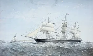SS Great Britain Print: Port Profile in Melbourne Harbour