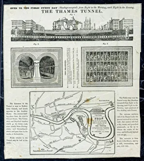 Isambard Kingdom Brunel Prints: Thames Tunnel Opening Print, Circa 1841/42