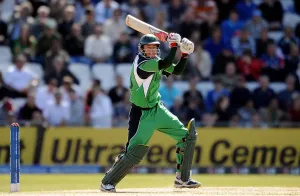 Alex Cusack Print - Ireland vs New Zealand Cricket at Trent Bridge