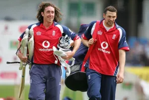 West Indies Cricket Team Prints: Ryan Sidebottom & Steve Harmison