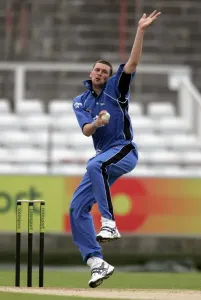 Steve Harmison Print, Durham CCC vs Sussex Sharks, 02 May 2005
