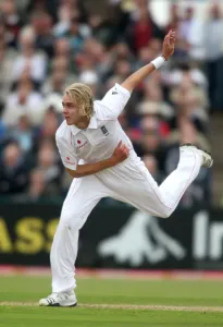 Print of Stuart Broad in cricket action