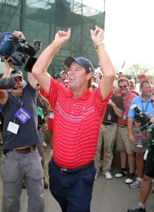 Anthony Kim at the 2008 Ryder Cup Print