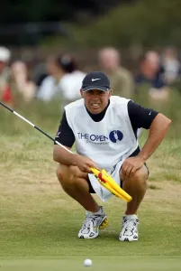 Steve Williams with Tiger Woods at The Open, Print