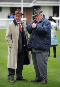 Peter Easterby and Mick Easterby Print, a photograph of two horse trainers