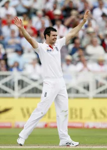 James Anderson Celebrates His 2nd Wicket James Anderson Celebrates His 2nd Wicket