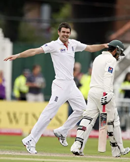 James Anderson Celebrates Pakistan Captain Salman Butt Wicke James Anderson Celebrates Pakistan Captain Salman Butt Wicke