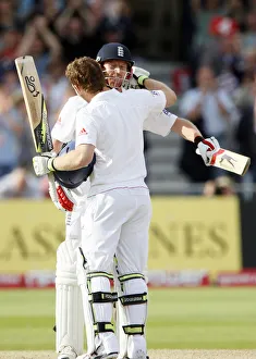 Paul Collingwood & Eoin Morgan Celebrate Morgan'S Ton Pa Paul Collingwood & Eoin Morgan Celebrate Morgan'S Ton Pa