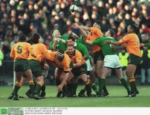 Ireland V Australia Rugby Prints: John Eales Rises Above Pack