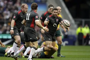 Nick Easter and Mark Cueto England V Australia Rugby Union Print