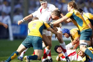 Australia V England Rugby Prints: Nick Easter & Stephen Moore