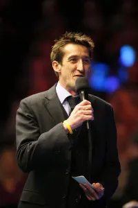 Rob Walker Print: Master of Ceremonies at the UK Snooker Championship