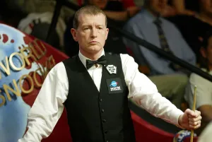 Steve Davis Print - 2004 Embassy World Snooker at The Crucible
