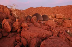 Namibia Prints: Resort Boulders Print at Sunset, Namibia