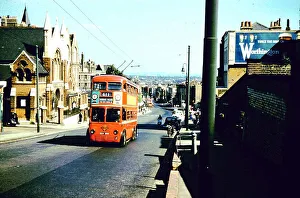 Highgate Hill Trolleybus Print, 1960s