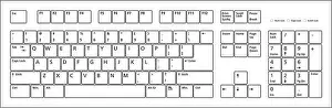 104 Keys PC Keyboard Layout Print in Vector Format