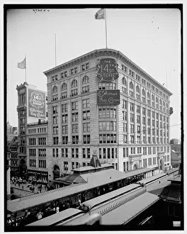 Prints of 14th (Fourteenth) Street Store, New York, N.Y. Title from jacket. 'Henry Siegel, Pres.' on building. '376 A' on negative. Detroit Publishing Co. no. 033679 Landscapes Prints: Fourteenth Street Store Print, New York City