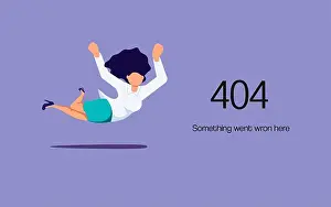 404 Error Print on White Background
