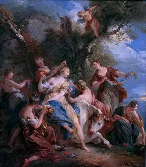 Print of Europa Abducted by the Satyr Jupiter 691