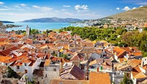 Croatia Collection: Aerial view of Trogir Old Town, Croatia
