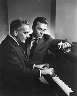 Framed Print : Alan Jay Lerner and Frederick Loewe Collaborate on My Fair Lady Print Framed Print : Alan Jay Lerner and Frederick Loewe Collaborate on My Fair Lady Print