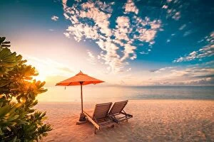 Related Images Collection: Beautiful beach. Tranquil scenery, relaxing beach, tropical landscape design. Moody landscape