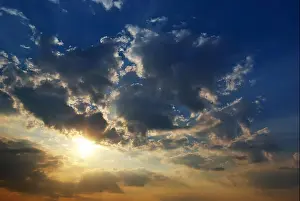 Beautiful Sunset Print with Clouds