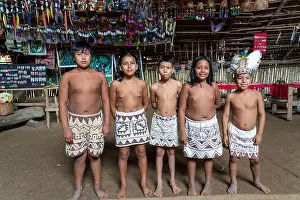 The Bora Tribe Print of the Peruvian Amazon