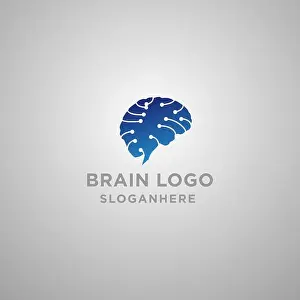 Brain Connection Logo Vector Print