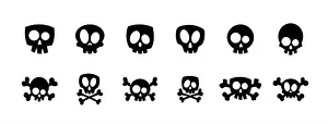 Cartoon Skull Print