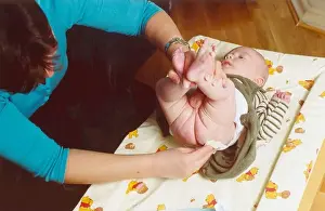 Changing Babys Nappy Print
