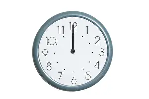 Midnight and Midday Clock Print