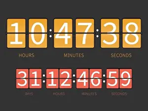Colorful Flip Countdown Timer Print