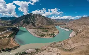 The Confluence of Katun and Chuya Rivers Print