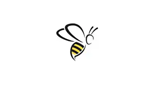 Creative Bee Insect Abstract Logo Print